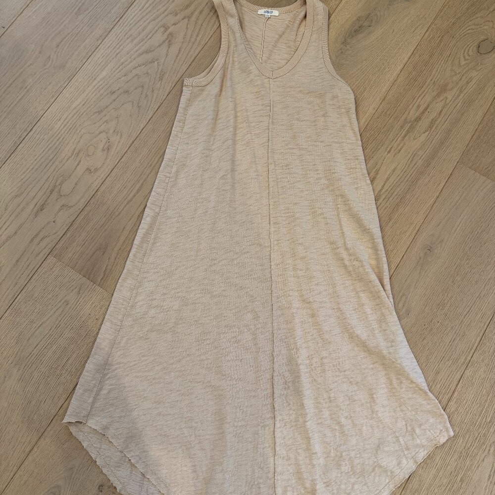 Leallo Hamptons-Ana Racerback Tank Dress- Tan